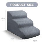 3-Step Dog Stairs for Small Pets - Grey