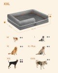 Orthopedic Dog Bed with Soft Padding, Light Grey