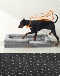 Orthopedic Dog Bed with Soft Padding, Light Grey