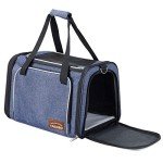Denim Pet Carrier Bag for Cats and Small Dogs