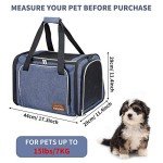 Denim Pet Carrier Bag for Cats and Small Dogs