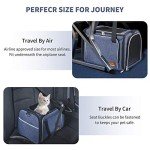 Denim Pet Carrier Bag for Cats and Small Dogs