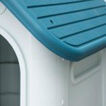 Lanco Small Dog Kennel with Toilet, Blue/White