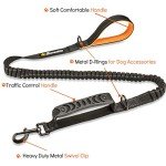 Bungee Dog Lead with Shock Absorber - Black