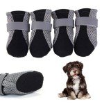 4 Pack Non-Slip Waterproof Dog Boots for Puppies