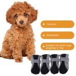4 Pack Non-Slip Waterproof Dog Boots for Puppies