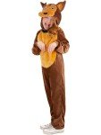 Brown Dog Costume with Hooded Jumpsuit for Kids