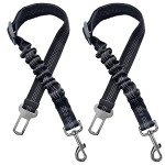 2 Pack Black Dog Seat Belts for Cars