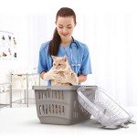 Blue & Transparent Portable Pet Carrier for Dogs