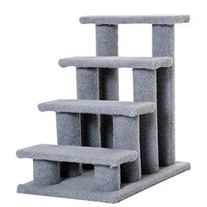 PawHut 4-Step Pet Stairs for Dogs and Cats