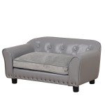Luxury PU Leather Dog Sofa Chair in Grey