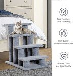 PawHut 4-Step Pet Stairs for Dogs and Cats