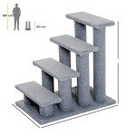 PawHut 4-Step Pet Stairs for Dogs and Cats
