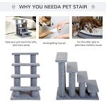 PawHut 4-Step Pet Stairs for Dogs and Cats