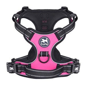 PoyPet Reflective No Pull Dog Harness, Hot Pink