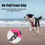 PoyPet Reflective No Pull Dog Harness, Hot Pink