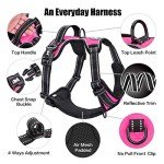 PoyPet Reflective No Pull Dog Harness, Hot Pink