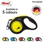 Neon Yellow 5m Retractable Dog Leash for Small Dogs