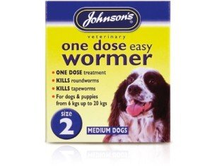 Johnson's Easy One Dose Wormer for Dogs 6-20kg