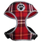 Sweat-Proof Tartan Dog Harness with Reflective Piping