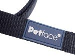 Padded Nylon Dog Lead in Black – Medium Size