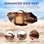 Paws Aboard Dog Life Jacket - Racing Flames
