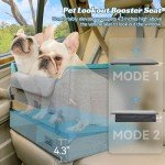 Medium Dog Car Seat with Safety Leashes - Grey