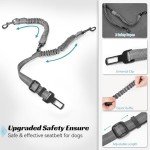 Medium Dog Car Seat with Safety Leashes - Grey