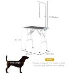 Foldable 32" Dog Grooming Table with Adjustable Arm