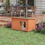 Elevated Wooden Dog Kennel with Removable Floor