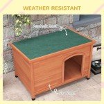 Elevated Wooden Dog Kennel with Removable Floor