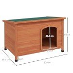 Elevated Wooden Dog Kennel with Removable Floor