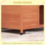 Elevated Wooden Dog Kennel with Removable Floor