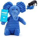 Zappi Co Blue Elephant Squeaky Plush Dog Toy