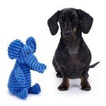 Zappi Co Blue Elephant Squeaky Plush Dog Toy