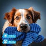 Zappi Co Blue Elephant Squeaky Plush Dog Toy