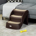 Portable 3-Step Dog Stairs with Non-Slip Mats