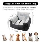 Portable Dog Car Seat with Safety Leash