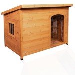 Large Weatherproof Wooden Dog House - Indoor/Outdoor
