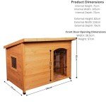 Large Weatherproof Wooden Dog House - Indoor/Outdoor