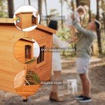 Large Weatherproof Wooden Dog House - Indoor/Outdoor
