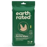 Earth Rated Hypoallergenic Pet Ear Wipes, 70 Count