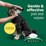 Earth Rated Hypoallergenic Pet Ear Wipes, 70 Count