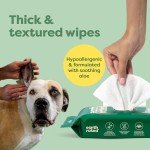 Earth Rated Hypoallergenic Pet Ear Wipes, 70 Count