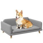 PawHut Stylish Dog Sofa Bed - Grey