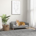 PawHut Stylish Dog Sofa Bed - Grey