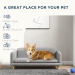 PawHut Stylish Dog Sofa Bed - Grey
