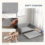 PawHut Stylish Dog Sofa Bed - Grey