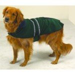 Hunter Green Reflective Stripe Dog Jacket - XSM