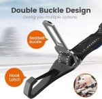 Adjustable Dog Seatbelt with Carabiner and Harness